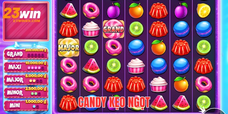 Candy kẹo ngọt có lối thiết kế bắt mắt, màu sắc cuốn hút